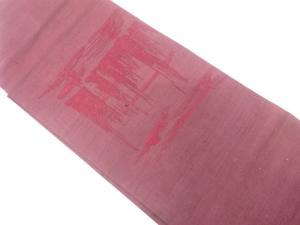 手織り紬　霞模様　刺繍　名古屋帯